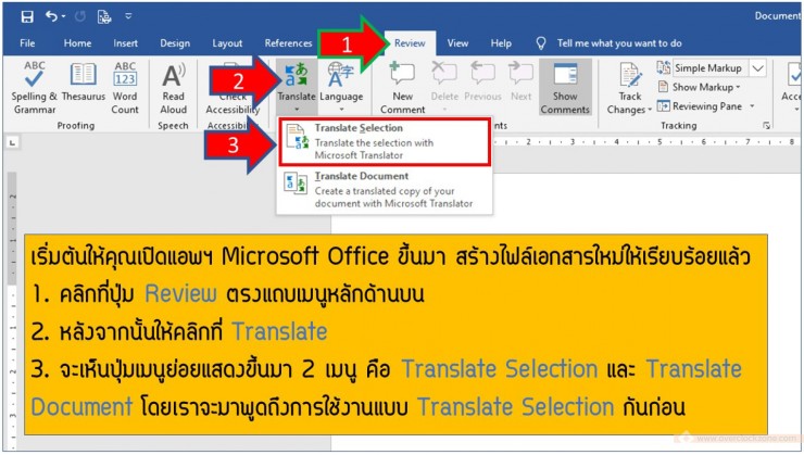 ช่วยคุณแปลภาษาได้สะดวกด้วย Microsoft Word | มหาวิทยาลัยศรีนครินทรวิโรฒ  คณะสังคมศาสตร์